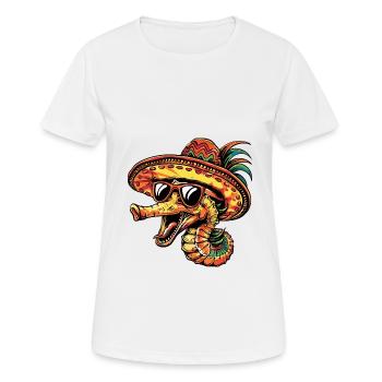 Seahorse Funny Sombrero - Women's Breathable T-Shirt - white - Front - AI Model Female 172 dark (172cm)