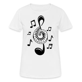 Musik Liebe Notenschlüssel Party Musiker DJ Tanz - Frauen T-Shirt atmungsaktiv - Weiß - Vorne - AI Model Female 172 dark (172cm)
