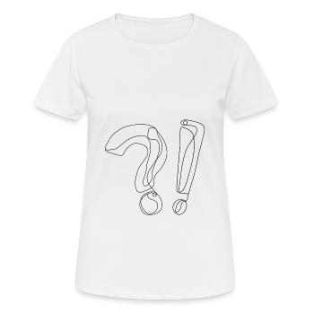 Fragezeichen Ausrufezeichen - Frauen T-Shirt atmungsaktiv - Weiß - Vorne - AI Model Female 172 dark (172cm)