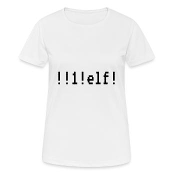 Motiv "!!1!elf!" - "eins elf" - Frauen T-Shirt atmungsaktiv - Weiß - Vorne - AI Model Female 172 dark (172cm)