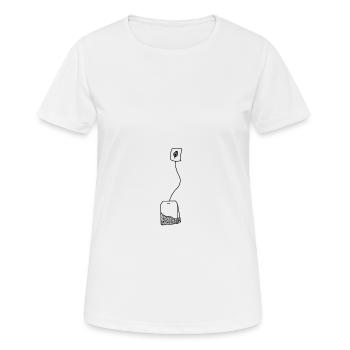 Tee Teekanne Heißgetränke Teebeutel - Frauen T-Shirt atmungsaktiv - Weiß - Vorne - AI Model Female 172 dark (172cm)