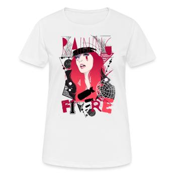 Original Sinners - "Raining Fire" - Women's Breathable T-Shirt - white - Front - AI Model Female 172 dark (172cm)