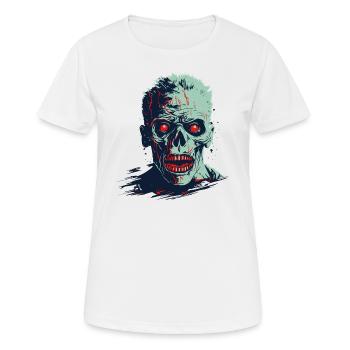 Illustration de goule horrible - T-shirt respirant Femme - blanc - Devant - AI Model Female 172 dark (172cm)