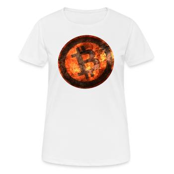 Bitcoin - T-shirt respirant Femme - blanc - Devant - AI Model Female 172 dark (172cm)