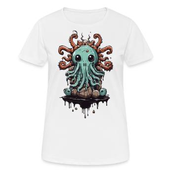 Conception mignonne de monstre visqueux Halloween - T-shirt respirant Femme - blanc - Devant - AI Model Female 172 dark (172cm)