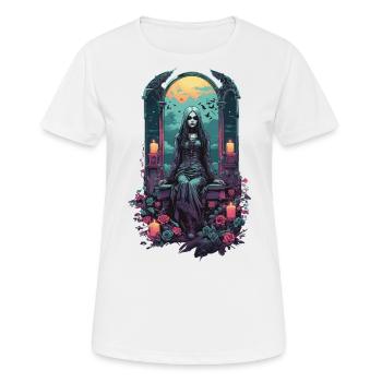 Occult Gothic Witch Magical Gloomy Halloween - Women's Breathable T-Shirt - white - Front - AI Model Female 172 dark (172cm)