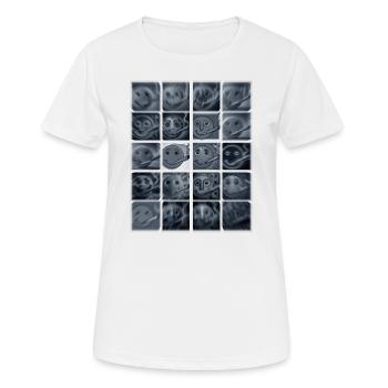 Smoking faces - Women's Breathable T-Shirt - white - Front - AI Model Female 172 dark (172cm)