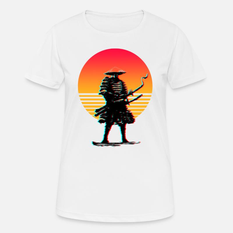 samurai orange - Women's Breathable T-Shirt - white