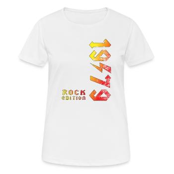 Geburtstag Rock Edition 1979 - Frauen T-Shirt atmungsaktiv - Weiß - Vorne - AI Model Female 172 dark (172cm)