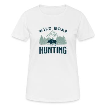 Hog Hunter - Women's Breathable T-Shirt - white - Front - AI Model Female 172 dark (172cm)