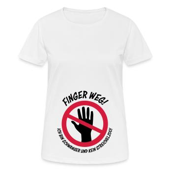 Schwangerschaft Schwanger Streichelzoo Lustig baby - Frauen T-Shirt atmungsaktiv - Weiß - Vorne - AI Model Female 172 dark (172cm)