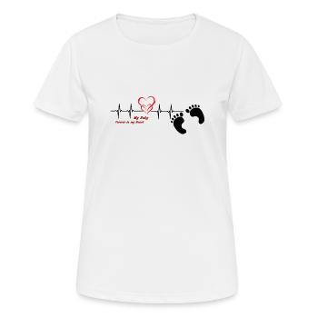 Heartbeat - Women's Breathable T-Shirt - white - Front - AI Model Female 172 dark (172cm)
