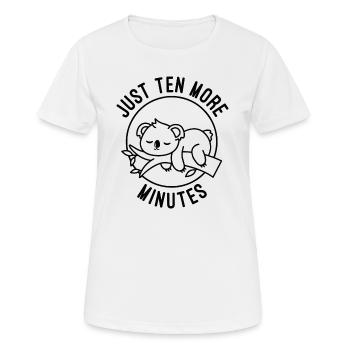 Encore dix minutes - T-shirt respirant Femme - blanc - Devant - AI Model Female 172 dark (172cm)