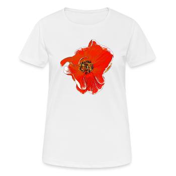 Fleurs Rose orange - T-shirt respirant Femme - blanc - Devant - AI Model Female 172 dark (172cm)