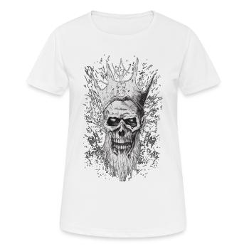 Gothic King Throne Horror Skull Horror Dark - Women's Breathable T-Shirt - white - Front - AI Model Female 172 dark (172cm)