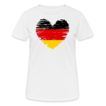 Drapeau drapeau drapeau de l’Allemagne - T-shirt respirant Femme - blanc - Devant - AI Model Female 172 dark (172cm)