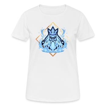 Poseidon griechischer Gott des Meeres - Frauen T-Shirt atmungsaktiv - Weiß - Vorne - AI Model Female 172 dark (172cm)
