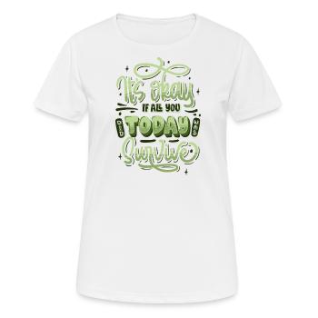 Taux de motivation santé mentale - T-shirt respirant Femme - blanc - Devant - AI Model Female 172 dark (172cm)