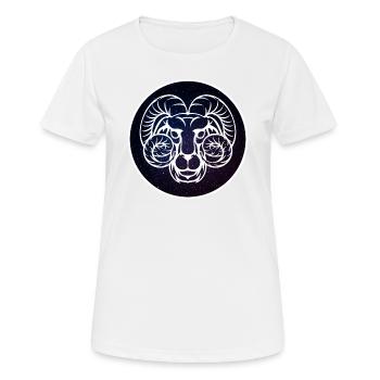 Aries zodiac sign - Frauen T-Shirt atmungsaktiv - Weiß - Vorne - AI Model Female 172 dark (172cm)