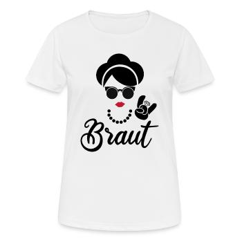 Braut Junggesellinnenabschied Feier Junggesellin - Frauen T-Shirt atmungsaktiv - Weiß - Vorne - AI Model Female 172 dark (172cm)