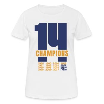 Madrid Champions 2022 - T-shirt respirant Femme - blanc - Devant - AI Model Female 172 dark (172cm)
