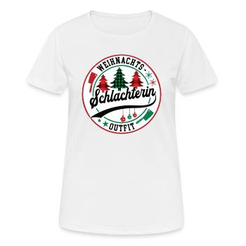 Schlachterin Weihnachten Schlachterei Meisterin - Frauen T-Shirt atmungsaktiv - Weiß - Vorne - AI Model Female 172 dark (172cm)