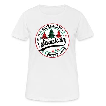 Schusterin Weihnachten XMAS Schuhmacher Schusterei - Frauen T-Shirt atmungsaktiv - Weiß - Vorne - AI Model Female 172 dark (172cm)