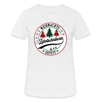 Zahntechnikerin Weihnachtsgeschenk Dentistin XMAS - Frauen T-Shirt atmungsaktiv - Weiß - Vorne - AI Model Female 172 dark (172cm)