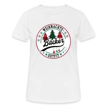 Bäcker Weihnachtsoutfit Bäckerei Konditor Meister - Frauen T-Shirt atmungsaktiv - Weiß - Vorne - AI Model Female 172 dark (172cm)