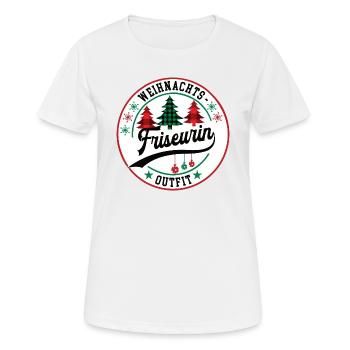 Friseurin Frisör Friseur Frisörin Weihnachten - Frauen T-Shirt atmungsaktiv - Weiß - Vorne - AI Model Female 172 dark (172cm)
