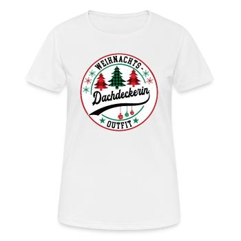 Dachdeckerin Weihnachten Dachdeckerei Handwerk - Frauen T-Shirt atmungsaktiv - Weiß - Vorne - AI Model Female 172 dark (172cm)