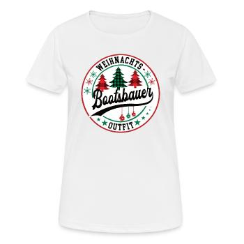 Bootsbauer Weihnachten Bootsbau Schifffahrt - Frauen T-Shirt atmungsaktiv - Weiß - Vorne - AI Model Female 172 dark (172cm)
