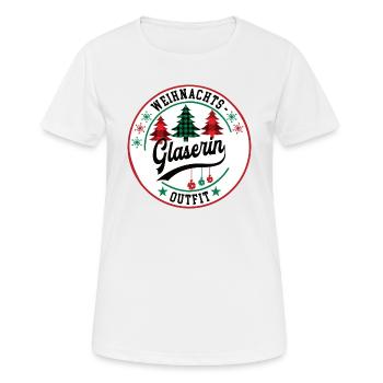 Glaserin Weihnachten Kollegen Glaserei Weihnacht - Frauen T-Shirt atmungsaktiv - Weiß - Vorne - AI Model Female 172 dark (172cm)