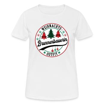 Brunnenbauerin Weihnachten Kollege Brunnenbau - Frauen T-Shirt atmungsaktiv - Weiß - Vorne - AI Model Female 172 dark (172cm)