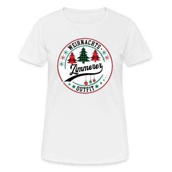 Zimmerer Weihnachten Kollege Zimmerei Meister Chef - Frauen T-Shirt atmungsaktiv - Weiß - Vorne - AI Model Female 172 dark (172cm)