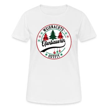 Ofenbauerin Weihnachten Kollegin Arbeitskollegin - Frauen T-Shirt atmungsaktiv - Weiß - Vorne - AI Model Female 172 dark (172cm)