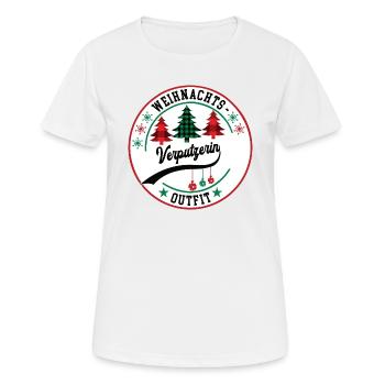 Verputzerin Weihnachten Kollegen Stuckateurin - Frauen T-Shirt atmungsaktiv - Weiß - Vorne - AI Model Female 172 dark (172cm)