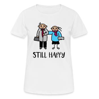 Couple marié toujours heureux - toujours heureux - T-shirt respirant Femme - blanc - Devant - AI Model Female 172 dark (172cm)