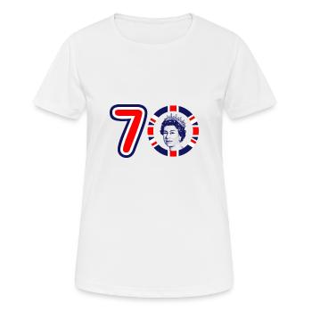 The Queens Platinum Jubilee 2022 | UK - Women's Breathable T-Shirt - white - Front - AI Model Female 172 dark (172cm)