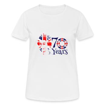 The Queens Platinum Jubilee 2022 | UK - Women's Breathable T-Shirt - white - Front - AI Model Female 172 dark (172cm)