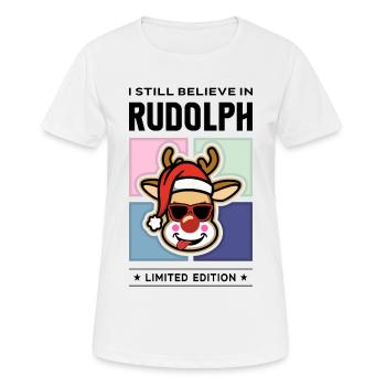 Rudolph - T-shirt respirant Femme - blanc - Devant - AI Model Female 172 dark (172cm)