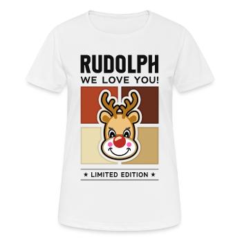 Rudolph - T-shirt respirant Femme - blanc - Devant - AI Model Female 172 dark (172cm)