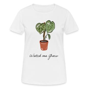 Watch me Grow - Frauen T-Shirt atmungsaktiv - Weiß - Vorne - AI Model Female 172 dark (172cm)