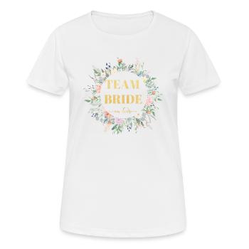 TEAM BRIDE EN TOURNÉE! Fleurs personnalisables - T-shirt respirant Femme - blanc - Devant - AI Model Female 172 dark (172cm)