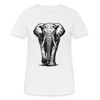Elephant - Big Game, Tusk, Ivory - Women's Breathable T-Shirt - white - Front - AI Model Female 172 dark (172cm)