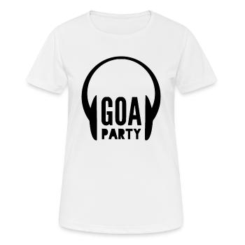 goa party - T-shirt respirant Femme - blanc - Devant - AI Model Female 172 dark (172cm)