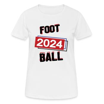 Football Spielerin Team Turnier Mannschaft 2024 - Frauen T-Shirt atmungsaktiv - Weiß - Vorne - AI Model Female 172 dark (172cm)