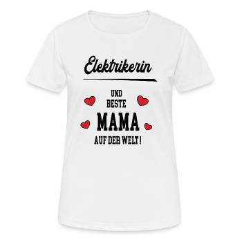 Mama Elektrikerin Muttertag Geburtstag Mutter - Frauen T-Shirt atmungsaktiv - Weiß - Vorne - AI Model Female 172 dark (172cm)