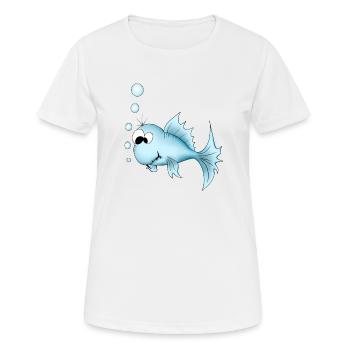 Fisch - Frauen T-Shirt atmungsaktiv - Weiß - Vorne - AI Model Female 172 dark (172cm)