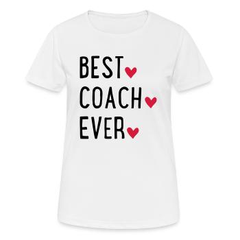 COACH - Women's Breathable T-Shirt - white - Front - AI Model Female 172 dark (172cm)